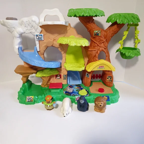 Fisher-Price Little People Zoo Talkers Safari Jungle Tree House Toddler Playset - Picture 14 of 17
